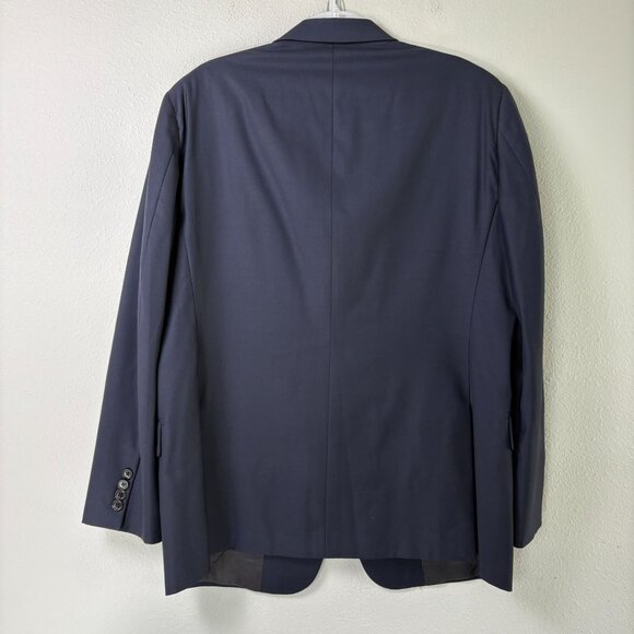 Hickey Freeman Worsted Wool Blazer Jacket Size 44R Navy Two Button Sport Coat - Picture 5 of 15